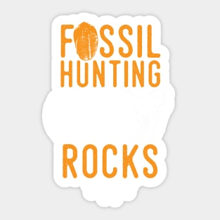 Fossil hunting tshirt - fun paleontology gift idea Sticker